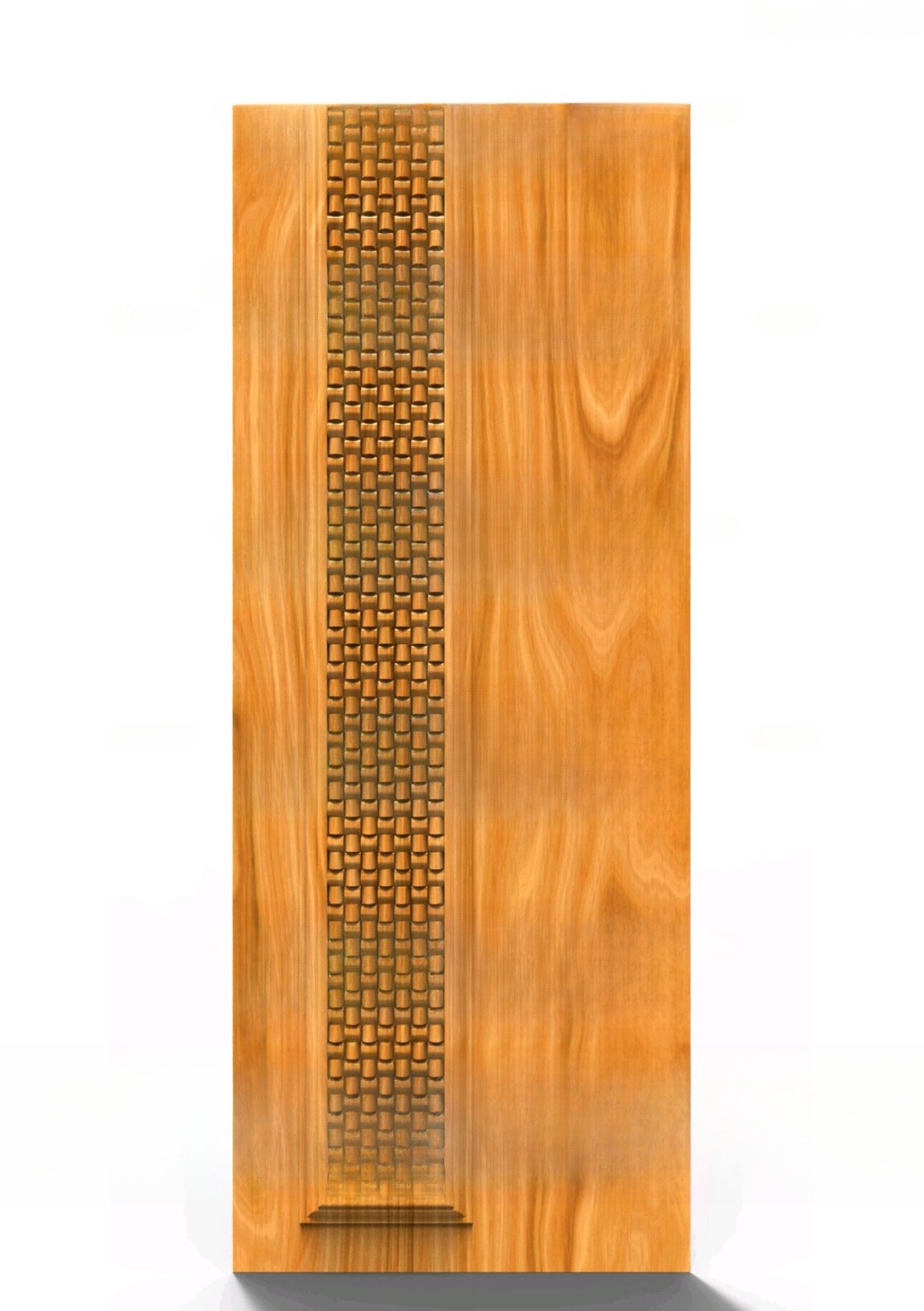 GOLDEN DOORS - PAGE-21 Modern Geometric Textured Panel Door 3D Model